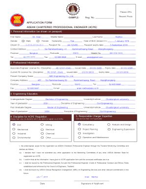 Online Application for Registration as ASEAN Chartered .